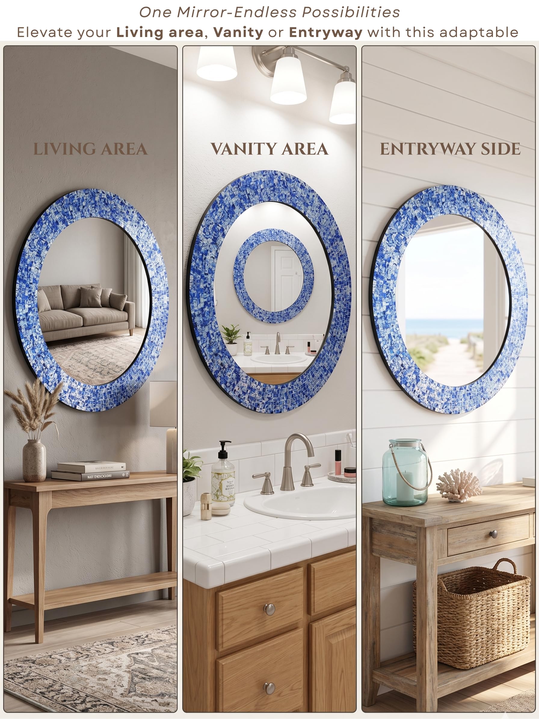 Amazon.co.jp: DecorShore 24インチ サファイアとシルバー